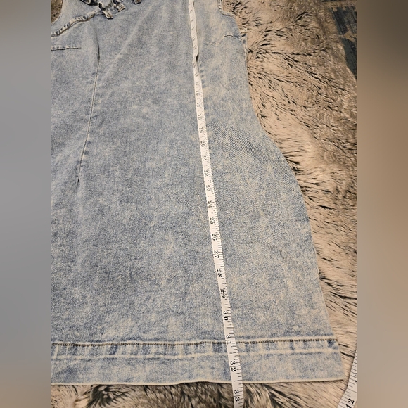 SHEIN SXY Women's Stand Collar Slim Fit Sleeveless Denim Dress - Picture 8 of 10